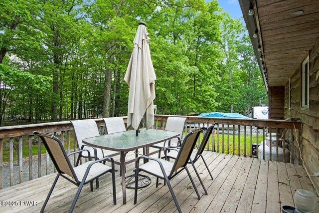 141 Constitution Dr, Lackawaxen, PA 18435 - deck with outdoor dining space