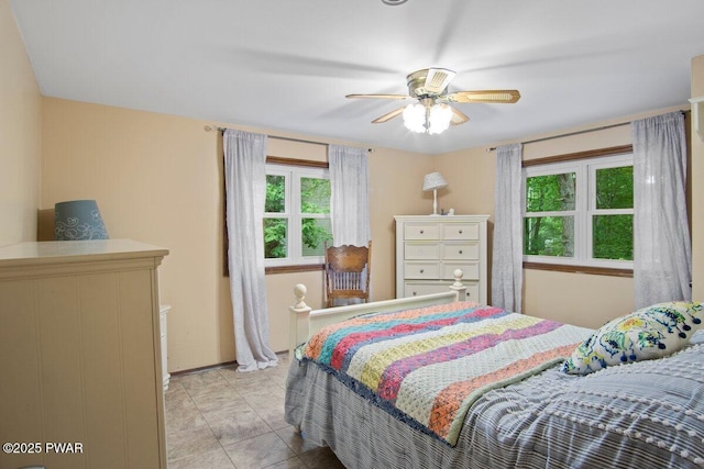 141 Constitution Dr, Lackawaxen, PA 18435 - bedroom with baseboards and a ceiling fan