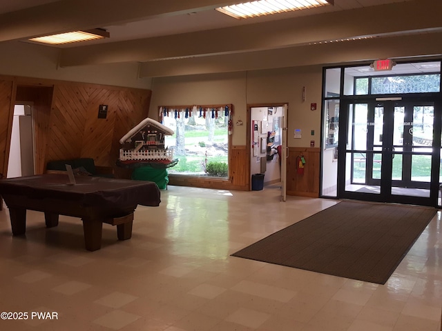 188 Forest Ridge Dr, Hawley, PA 18428 - common area featuring wood walls and wainscoting
