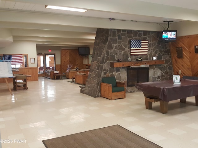 188 Forest Ridge Dr, Hawley, PA 18428 - lobby featuring wooden walls and wainscoting