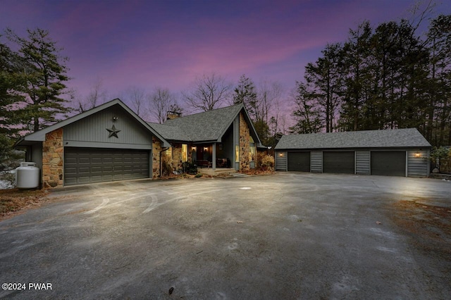 view of front of house featuring a garage