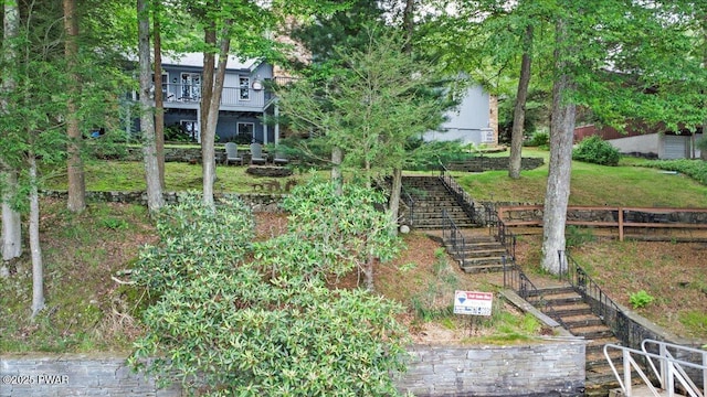 122 Waterfront Dr, Greentown, PA 18426 - view of yard featuring stairs