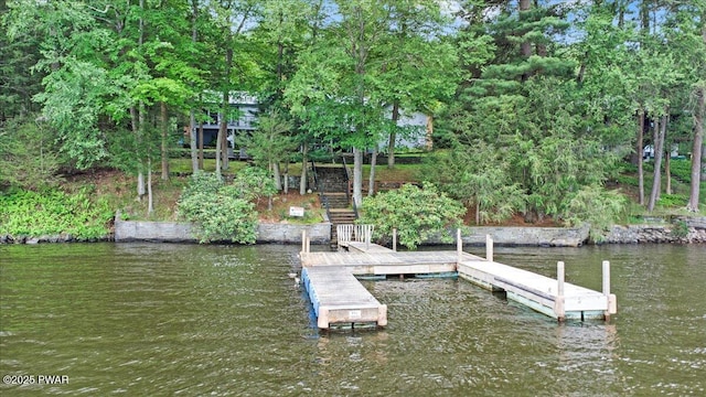 122 Waterfront Dr, Greentown, PA 18426 - dock with stairs and a water view