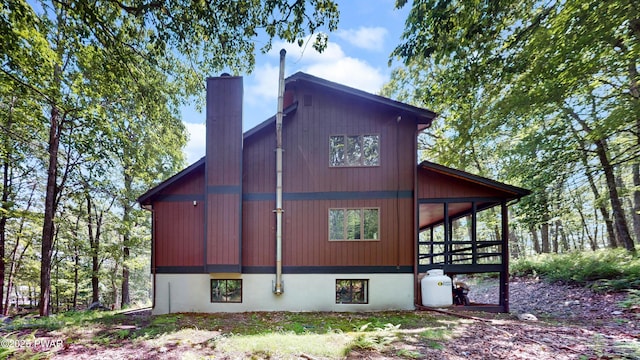 158 Wild Meadow Dr, Milford, PA 18337 - view of home's exterior featuring a chimney