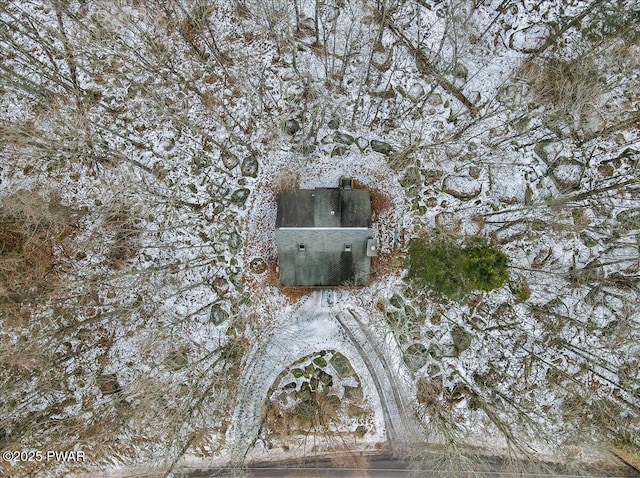 view of snowy aerial view