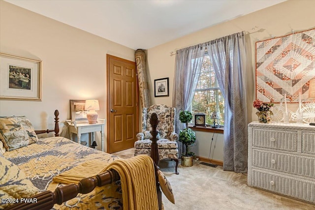 view of carpeted bedroom