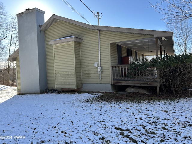 exterior space with covered porch