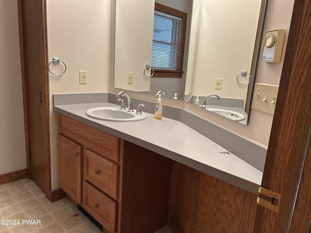 bathroom with vanity