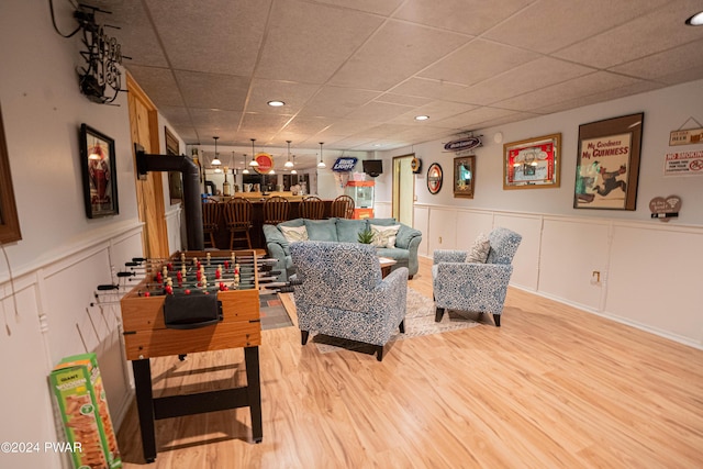 70 Underwood Ln, Lake Ariel, PA 18436 - living room with a paneled ceiling and light wood-type flooring