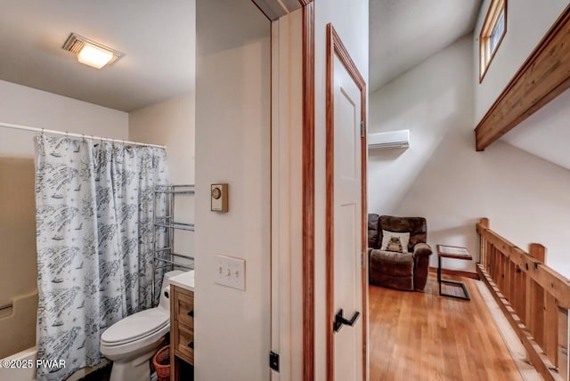 105 Chestnut Ct, Lackawaxen, PA 18435 - bathroom featuring toilet, wood finished floors, and vanity