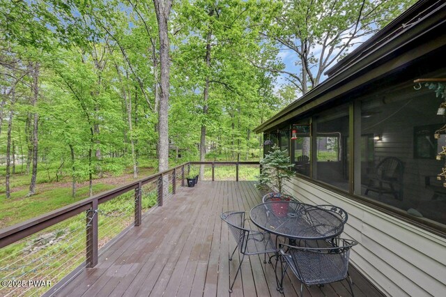 105 Chestnut Ct, Lackawaxen, PA 18435 - deck with outdoor dining space