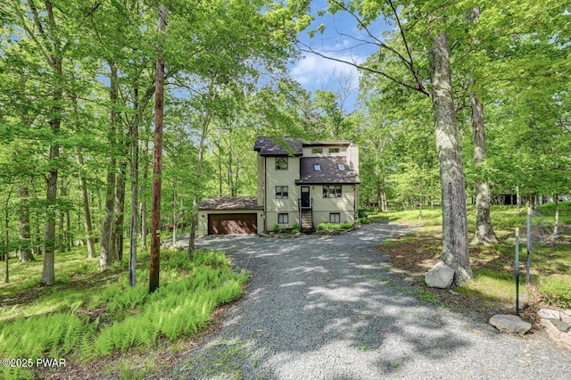 105 Chestnut Ct, Lackawaxen, PA 18435 - view of front of house featuring driveway and a garage
