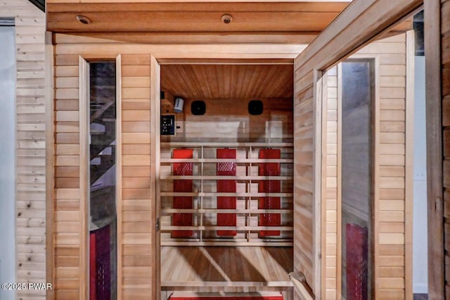 105 Chestnut Ct, Lackawaxen, PA 18435 - wine cellar featuring wooden ceiling and a relaxing sauna
