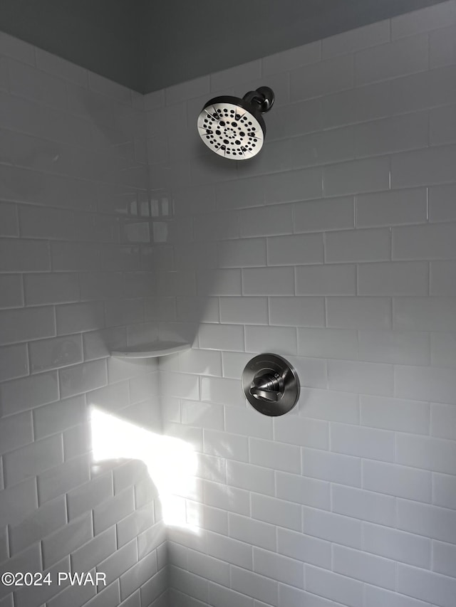 details with tiled shower