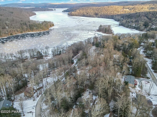 view of snowy aerial view