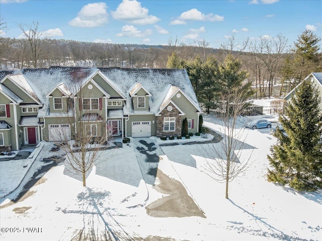 view of front of house featuring stone siding