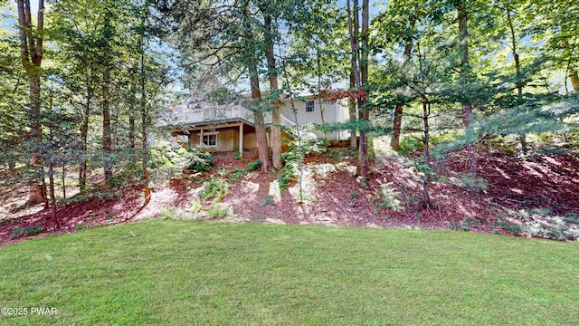 785 Milford Rd, Dingmans Ferry, PA 18328 - view of green lawn featuring stairs