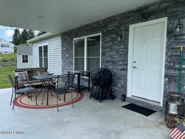 view of patio / terrace featuring area for grilling