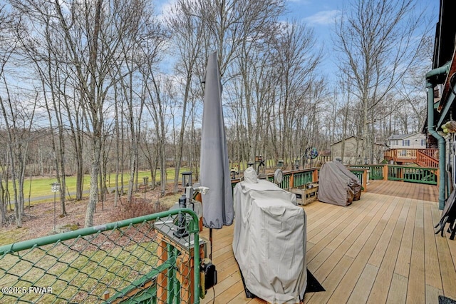view of wooden terrace