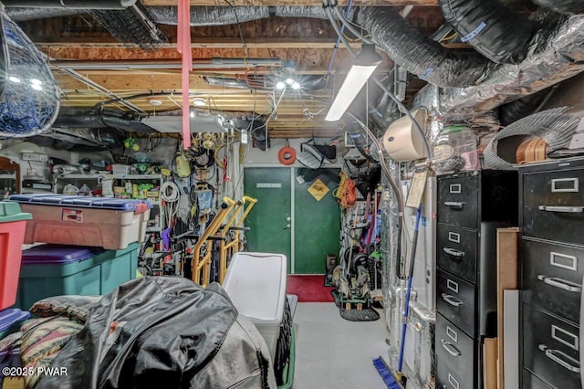 view of storage area