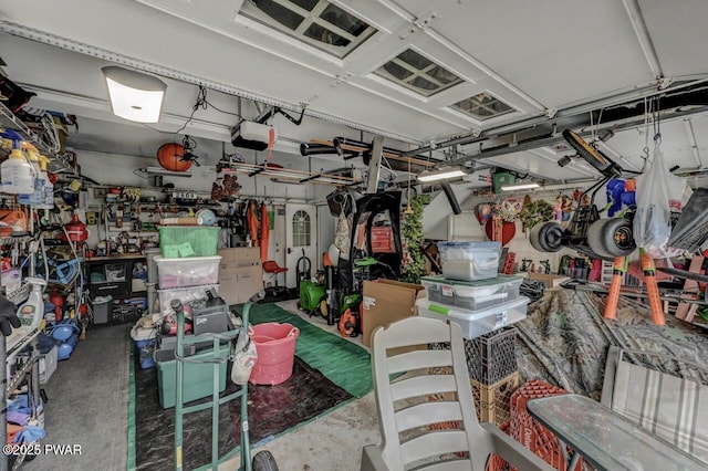 garage featuring a garage door opener