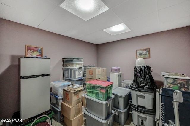view of storage area