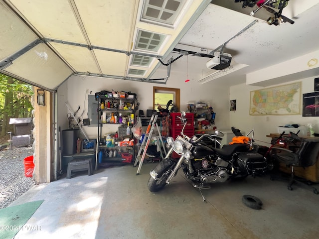 garage featuring a garage door opener