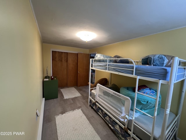 129 Waterview Dr, Lords Valley, PA 18428 - bedroom featuring crown molding and wood finished floors