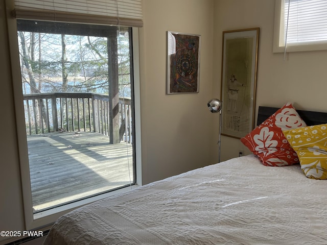 129 Waterview Dr, Lords Valley, PA 18428 - bedroom featuring access to outside