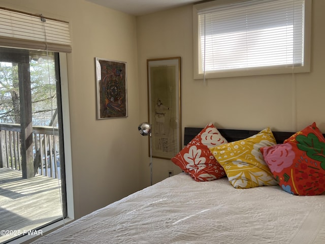 129 Waterview Dr, Lords Valley, PA 18428 - bedroom with multiple windows and access to exterior