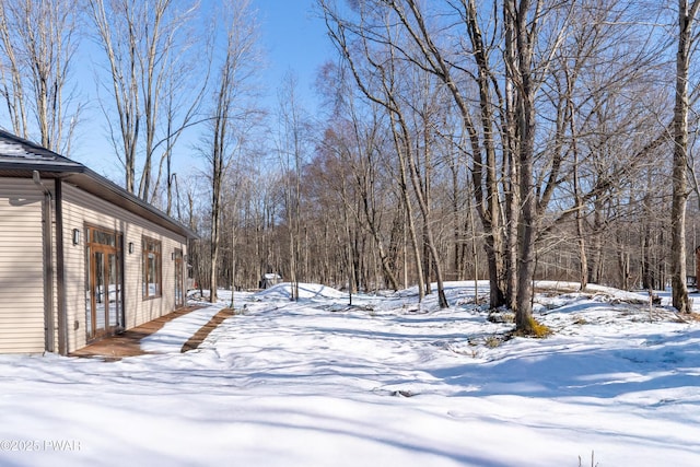 view of snowy yard