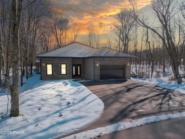 view of front of home featuring a garage