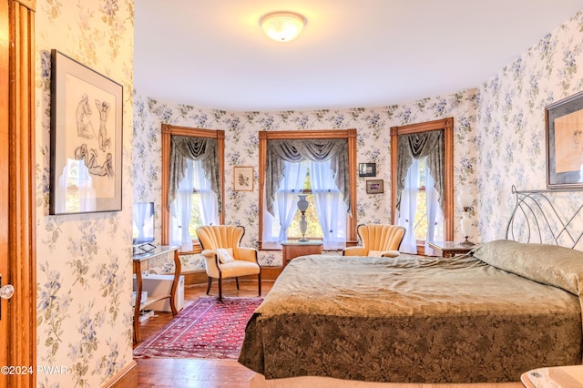 bedroom featuring wood-type flooring