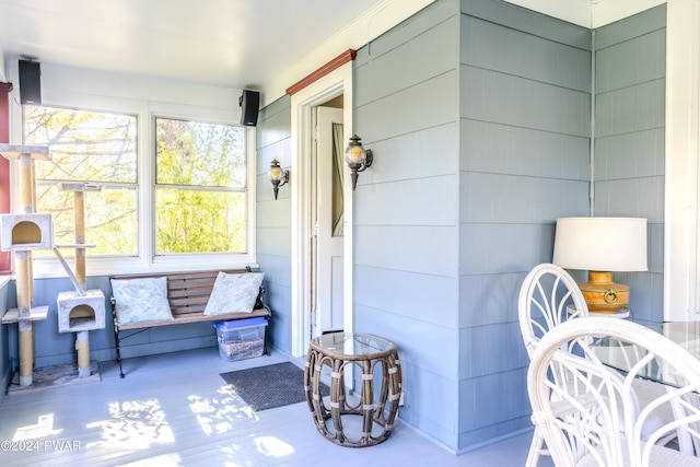 view of sunroom