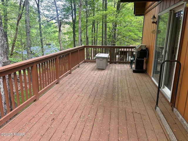 106 Chestnut Dr, Greentown, PA 18426 - wooden deck featuring grilling area