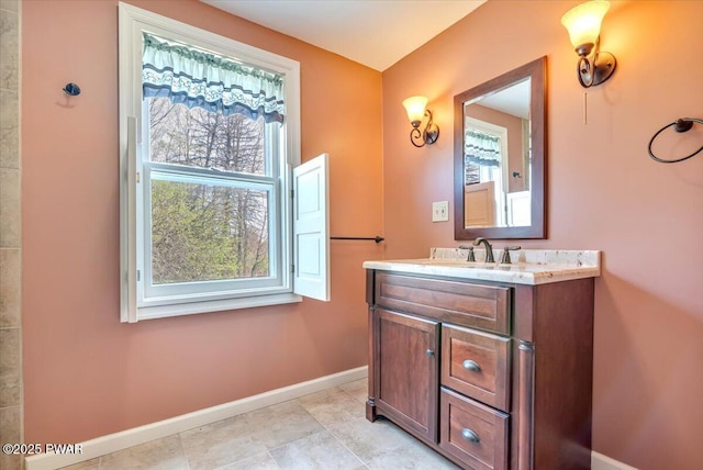 1409 Beach Lake Hwy, Beach Lake, PA 18405 - bathroom with baseboards and vanity