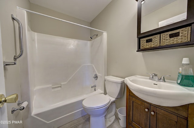 235 Oak Hill Rd, Hawley, PA 18428 - full bathroom featuring vanity, toilet, and  shower combination