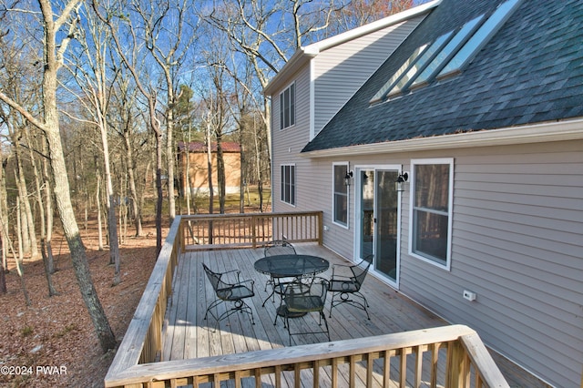 view of wooden deck