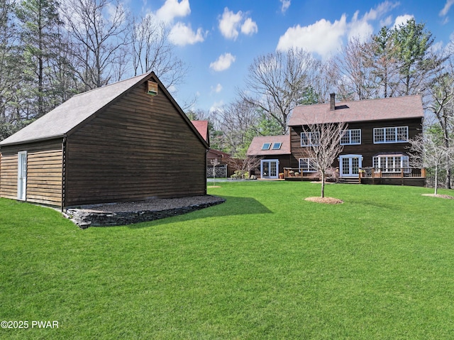 114 Wisener Ln, Shohola, PA 18458 - view of yard featuring french doors
