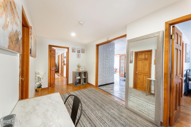 65 N Shore Dr, Albrightsville, PA 18210 - corridor featuring wood finished floors and baseboards