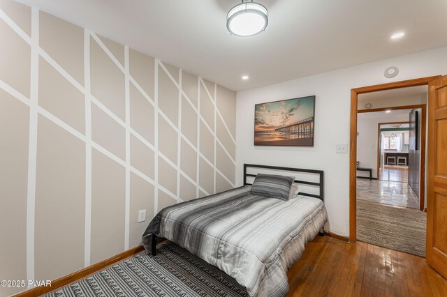 65 N Shore Dr, Albrightsville, PA 18210 - bedroom with recessed lighting, baseboards, and wood-type flooring
