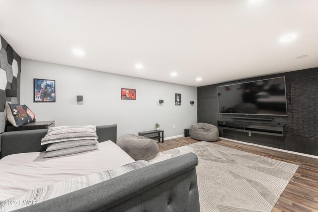 65 N Shore Dr, Albrightsville, PA 18210 - living area with baseboards, recessed lighting, and wood finished floors