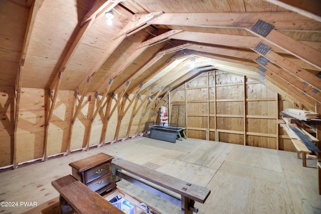 view of attic