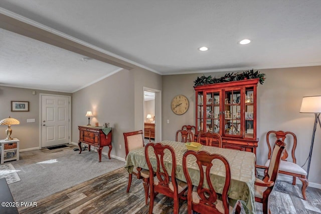 78 Orion Way, Lake Ariel, PA 18436 - dining area featuring recessed lighting, crown molding, and wood finished floors