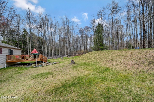 78 Orion Way, Lake Ariel, PA 18436 - view of green lawn featuring a wooden deck