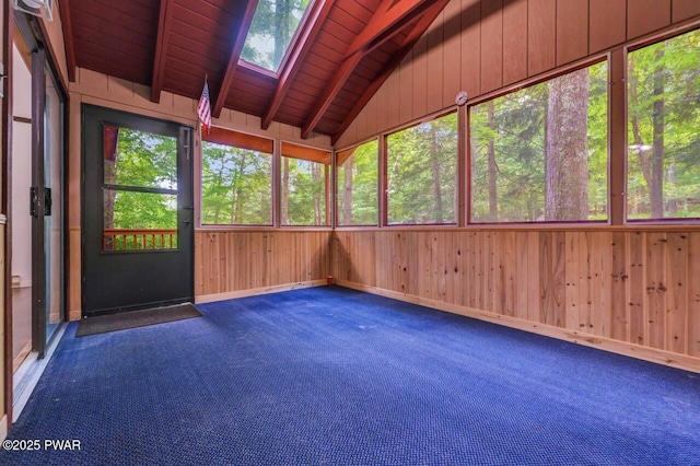 268 S Fairway Dr, Lake Ariel, PA 18436 - unfurnished sunroom featuring a skylight