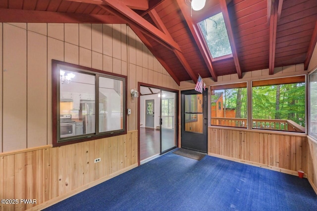 268 S Fairway Dr, Lake Ariel, PA 18436 - unfurnished sunroom with a skylight