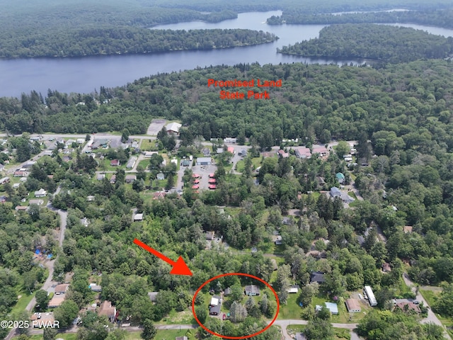 114 Springbrook Ln, Greentown, PA 18426 - aerial view of a heavily wooded area and a large body of water