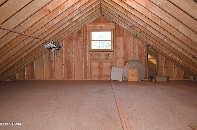 view of attic