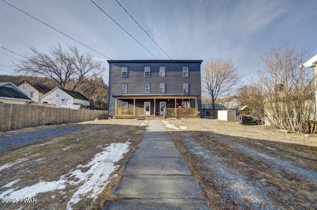 view of front of home with covered porch